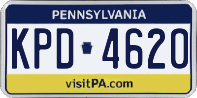 PA license plate KPD4620