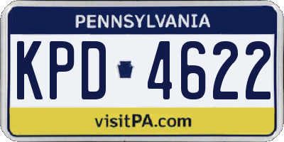 PA license plate KPD4622