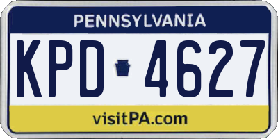 PA license plate KPD4627