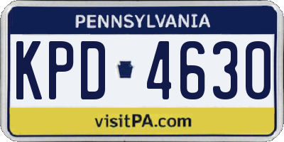 PA license plate KPD4630