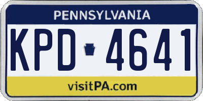 PA license plate KPD4641