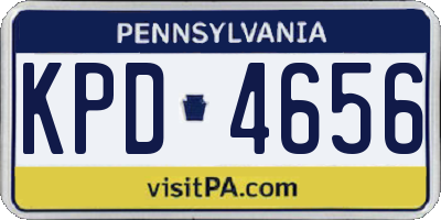PA license plate KPD4656