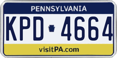 PA license plate KPD4664