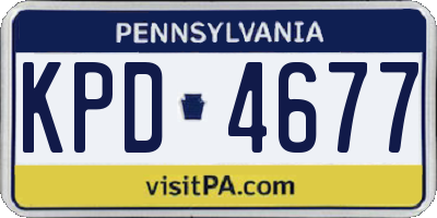 PA license plate KPD4677