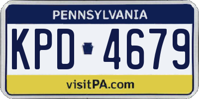 PA license plate KPD4679