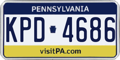 PA license plate KPD4686
