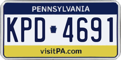 PA license plate KPD4691