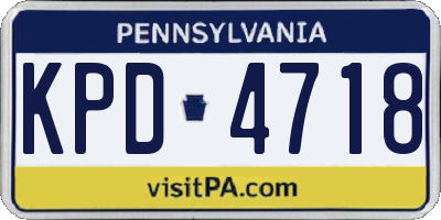 PA license plate KPD4718