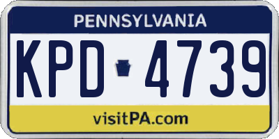 PA license plate KPD4739