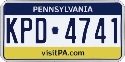 PA license plate KPD4741
