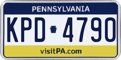 PA license plate KPD4790