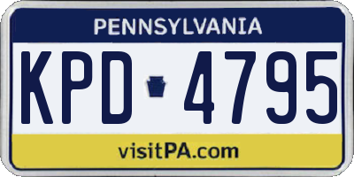 PA license plate KPD4795
