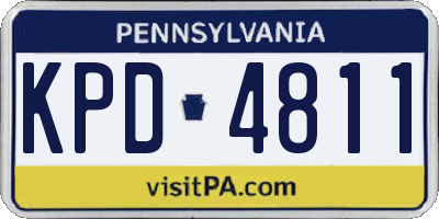 PA license plate KPD4811