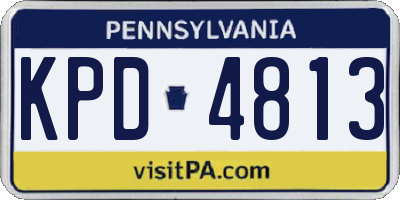 PA license plate KPD4813
