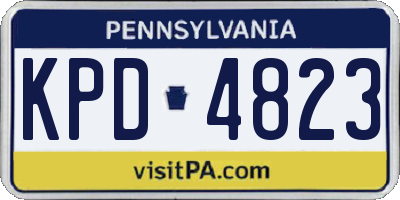 PA license plate KPD4823