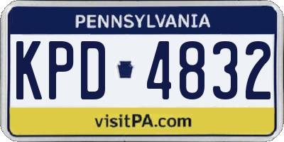 PA license plate KPD4832