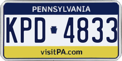 PA license plate KPD4833