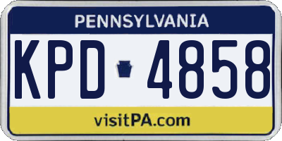 PA license plate KPD4858