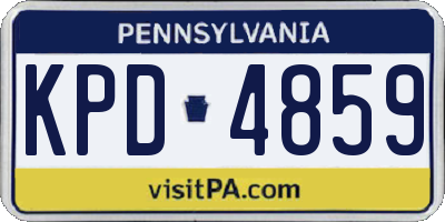 PA license plate KPD4859
