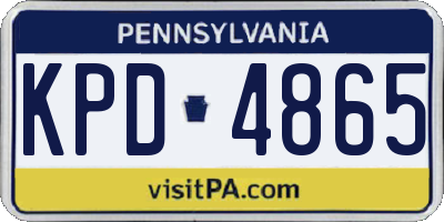 PA license plate KPD4865