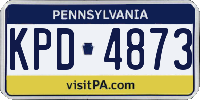PA license plate KPD4873