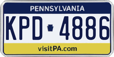 PA license plate KPD4886