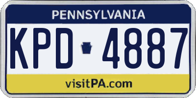PA license plate KPD4887
