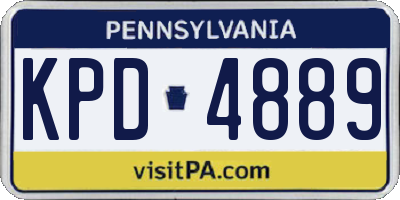 PA license plate KPD4889
