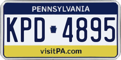 PA license plate KPD4895