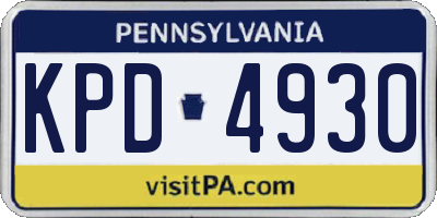 PA license plate KPD4930