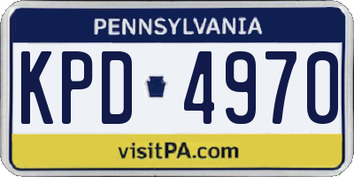 PA license plate KPD4970