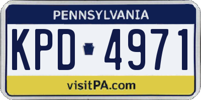 PA license plate KPD4971