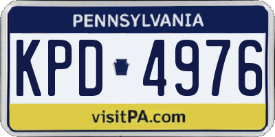 PA license plate KPD4976