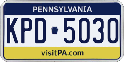 PA license plate KPD5030