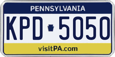 PA license plate KPD5050