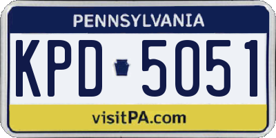 PA license plate KPD5051