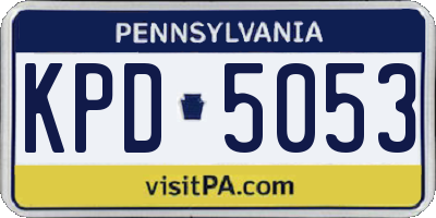 PA license plate KPD5053
