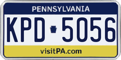 PA license plate KPD5056