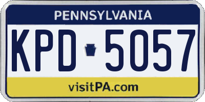 PA license plate KPD5057