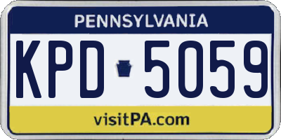 PA license plate KPD5059