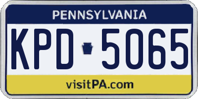 PA license plate KPD5065