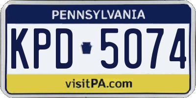 PA license plate KPD5074