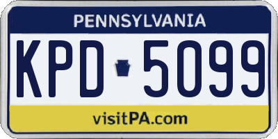 PA license plate KPD5099