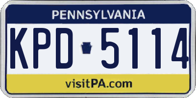 PA license plate KPD5114