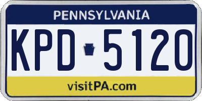 PA license plate KPD5120