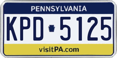 PA license plate KPD5125