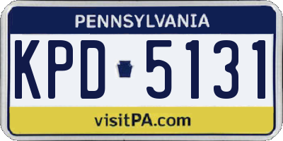 PA license plate KPD5131