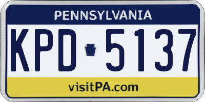 PA license plate KPD5137