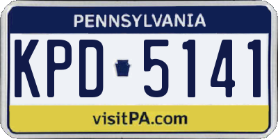 PA license plate KPD5141