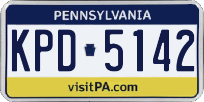 PA license plate KPD5142